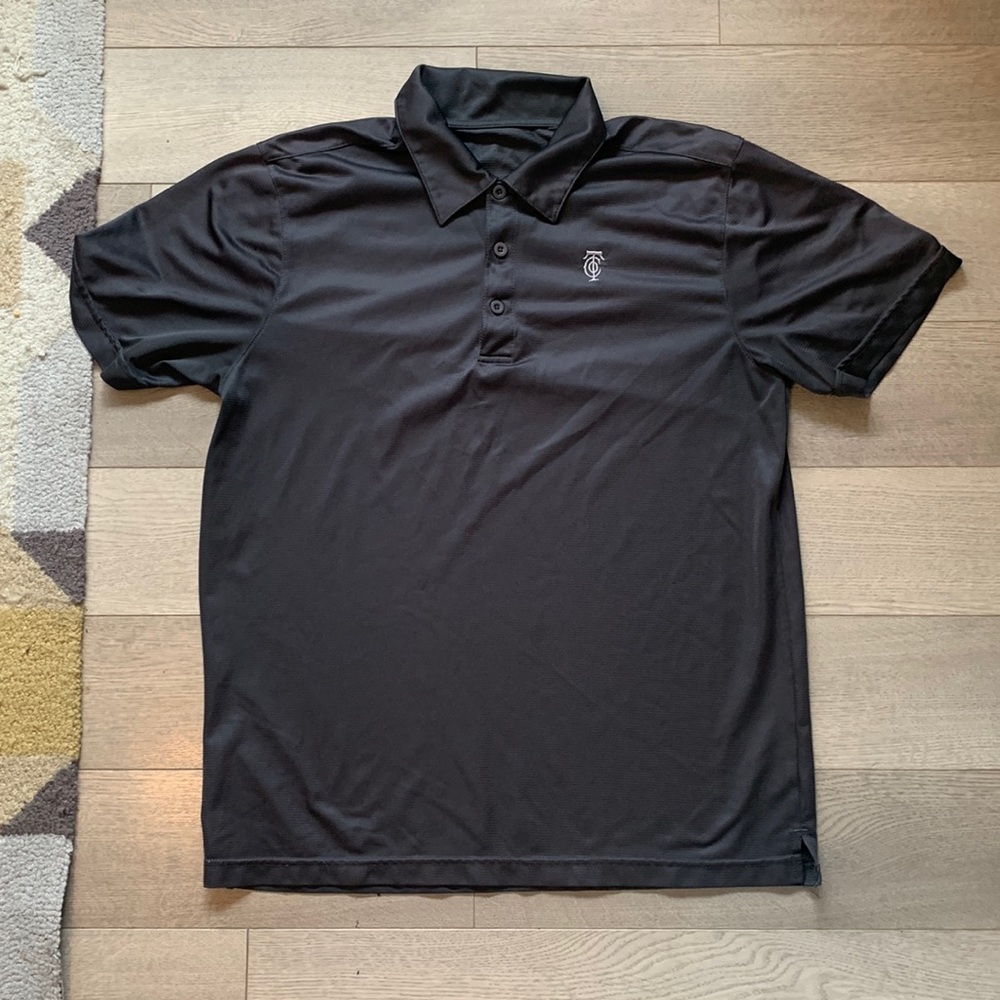 Dark gray dri fit lightweight polo
